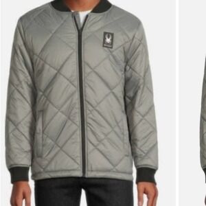 Spyder  gray full zip size small quilted Bomber jacket NWT